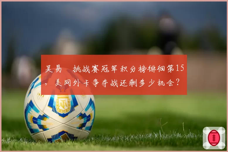 吴易昺挑战赛冠军积分榜徘徊第15，美网外卡争夺战还剩多少机会？