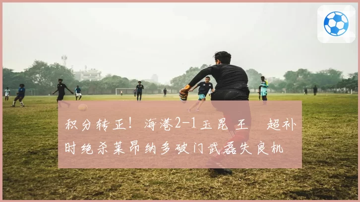 积分转正！海港2-1玉昆 王燊超补时绝杀莱昂纳多破门武磊失良机